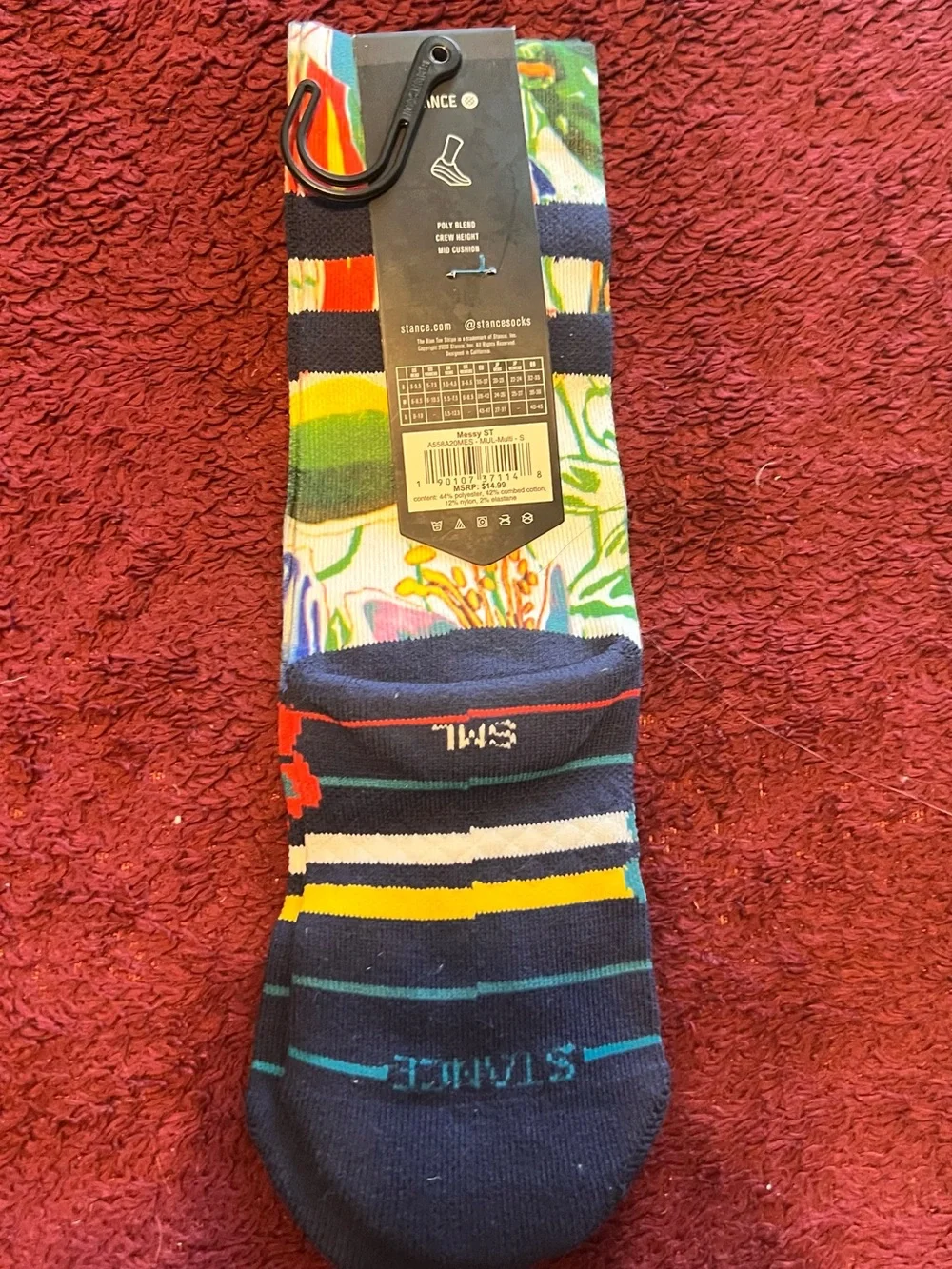 Stance Women’s Floral Pattern Crew Socks - Navy Multi